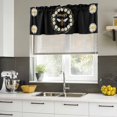 thumbnail image 4 of Black Daisy Bees Curtain Valances for Windows, Kitchen Valance Window Treatments Panel 2 Pack, Spring Farmhouse Honey Floral Rings Rod Pocket Short Curtains for Bathroom Bedroom 42 x 12 Inch, 4 of 8