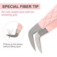 thumbnail image 2 of COZBIRD Fiber Tips Boot Lash Tweezers for Eyelash Extensions Rounded Tip Diamond Grip Ultra Precision Stainless Steel Volume Tweezers (CO-05), 2 of 6