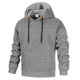 thumbnail image 2 of BiZtdJrK Men's Big & Tall Sweatshirt Hoodie Cotton Casual Hoodie Pullover Drawstring Long Sleeve Hooded Sweatshirts with Pockets, Gray, XXL, 2 of 6