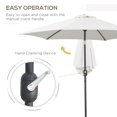 thumbnail image 4 of Outsunny 8.5' Round Aluminum Patio Umbrella, Cream White, 4 of 10
