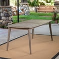 thumbnail image 7 of Alessandra Outdoor 7 Piece Wicker Dining Set with Rectangular Acacia Wood Dining Table, Gray, Gray, 7 of 7