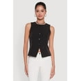 thumbnail image 2 of Womens Iris Trendy Pinstripe Button Front Vest, 2 of 5