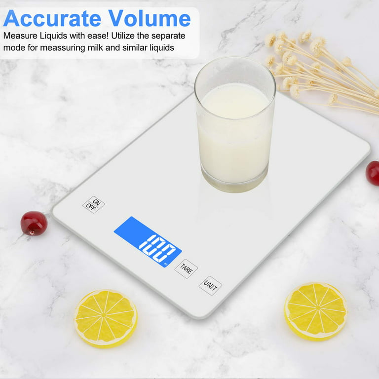 Sleek Tempered Glass Food Scale With Precise Graduation And Capacity For  Cooking And Baking - Accurate Grams And Ounces Measurement - Temu