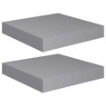 thumbnail image 1 of Estantes Flotantes de Pared vidaXL en MDF Panal de Abeja Gris con Marco Metálico, 1 of 9