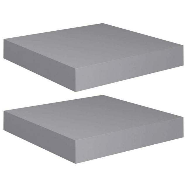 Estantes Flotantes de Pared vidaXL en MDF Panal de Abeja Gris con Marco Metálico
