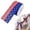 C, variant on 4th of July Party DIY Patriotic Flag Ribbon 1.49-2.48" 5 Yards, Patriotic Stars Stripes Satin Burlap Ribbon, #C