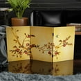 thumbnail image 6 of 2 ft. Short Double Sided Plum Tree Canvas Folding Screen, 6 of 7