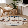 thumbnail image 4 of Round Rug 4Ft Washable Non-Slip, Independence Day Circle Area Rugs for Living Room Bedroom, Red Blue Stars Stripes Flag Wooden Indoor Floor Mats Carpet Runner for Home Decor Aesthetic, 4 of 8