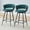 Green&Black, variant on NYEESS Set of 2 Dark Gray Linen Swivel Bar Stools, Gold Metal Legs, Modern Counter Chairs