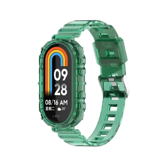 Correa Para Xiaomi Mi Band 8/9/10 Silicón Transparente + Mica