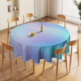 thumbnail image 5 of Round Table Cloth Trendy Blue and Purple Gradient Tablecloths Washable Table Cover for Kitchen Dinning Party Tabletop Modern Decoration,60inch, 5 of 8