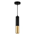 thumbnail image 4 of CWI Lighting Anem 1 Light Down Transitional Metal Mini Pendant in Black/Gold, 4 of 6