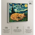 thumbnail image 2 of Starry Night Cat Canvas Trendy Animal Art by Art Remedy, Silver Frame, 30" x 30", 2 of 7
