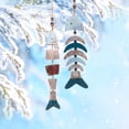 thumbnail image 6 of Hxoliqit Wooden Fish Decor Hanging Fish Chime Hand Carved Fish Wall Decor For Nautical Theme Beach Theme Lake House Fun ornament Hanging ornament Mini Pendant Decor, 6 of 9