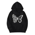 thumbnail image 4 of HSHMT Womens 2 Piece Outfits Sweatsuits Sets Women's 2 Piece Outfits Butterfly Print Hoodies Pullover Sweatshirt Sweatsuits Joggers Pants With Pockets, 4 of 5