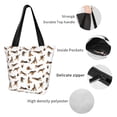 thumbnail image 6 of Kdxio German Shepherd Dog Women Reusable Grocery Bags Foldable Ripstop,Reusable Shopping Bags for Shopping,Gym,Gift, 6 of 8