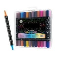 thumbnail image 2 of Foqnuq High-Brightness Two-Color Glitter Marker Pens - Pearlescent Fluorescent Art Markers, 48 Colors in 24 Pens, Non-Bleeding, Multi-Purpose for Crafting & Decor, 2 of 6
