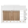 thumbnail image 6 of Twin-Over-Twin Bunk Bed with Bedside 3-Tier Storage Bookshelf, Teens/Kids Rattan Guardrail Bed Frame with Curtain & Light, 6 of 11