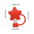 thumbnail image 3 of Tapa de silicona para pajita con forma de estrella, a prueba de polvo, a prueba de fugas, reutilizable y flexible para vasos y botellas de agua. Apta para lavavajillas., 3 of 6