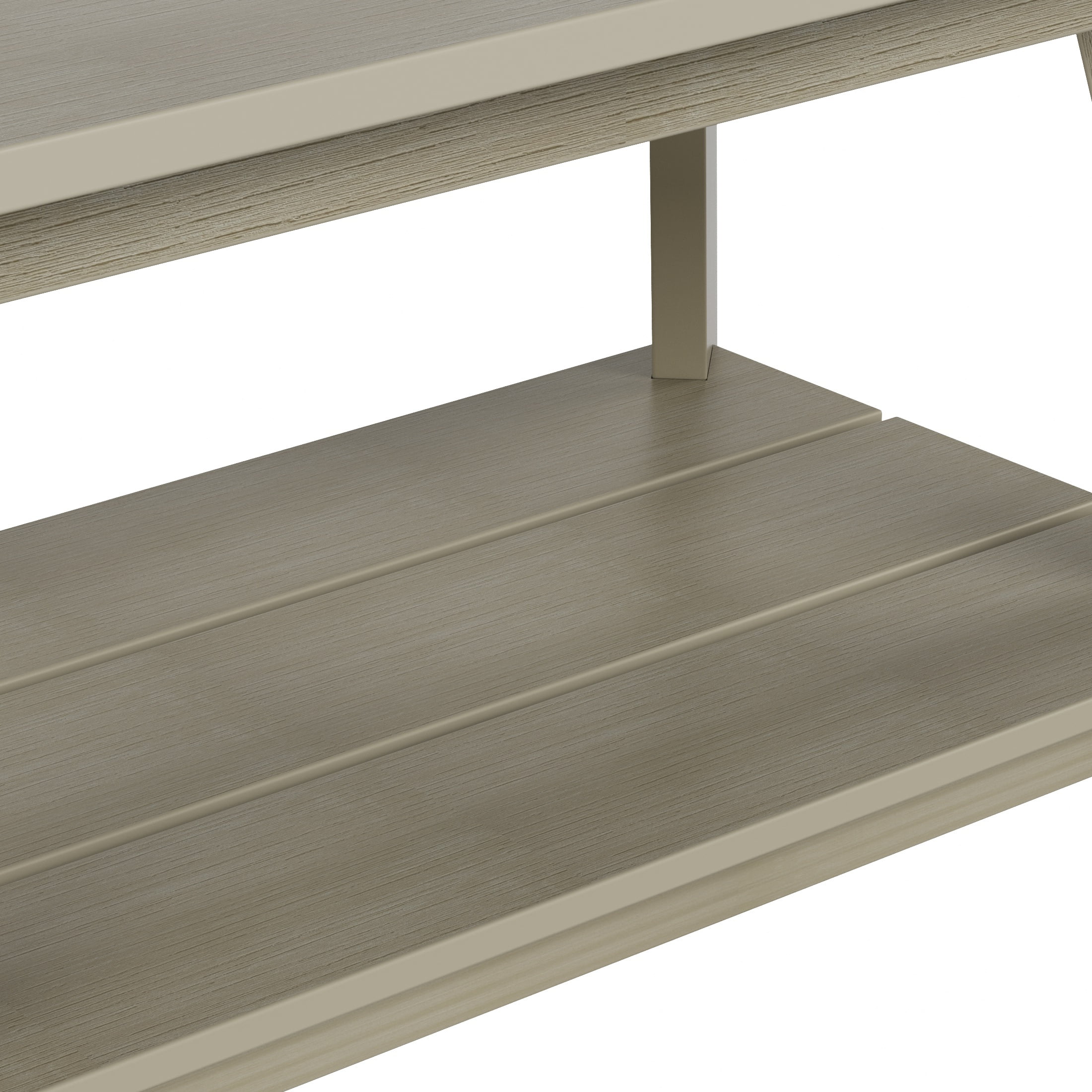 WestinTrends Tuscany Outdoor Coffee Table, Real Wood Like All Weather HIPS 2 Tier Patio Adirondack Coffee Table, Weathered Gray