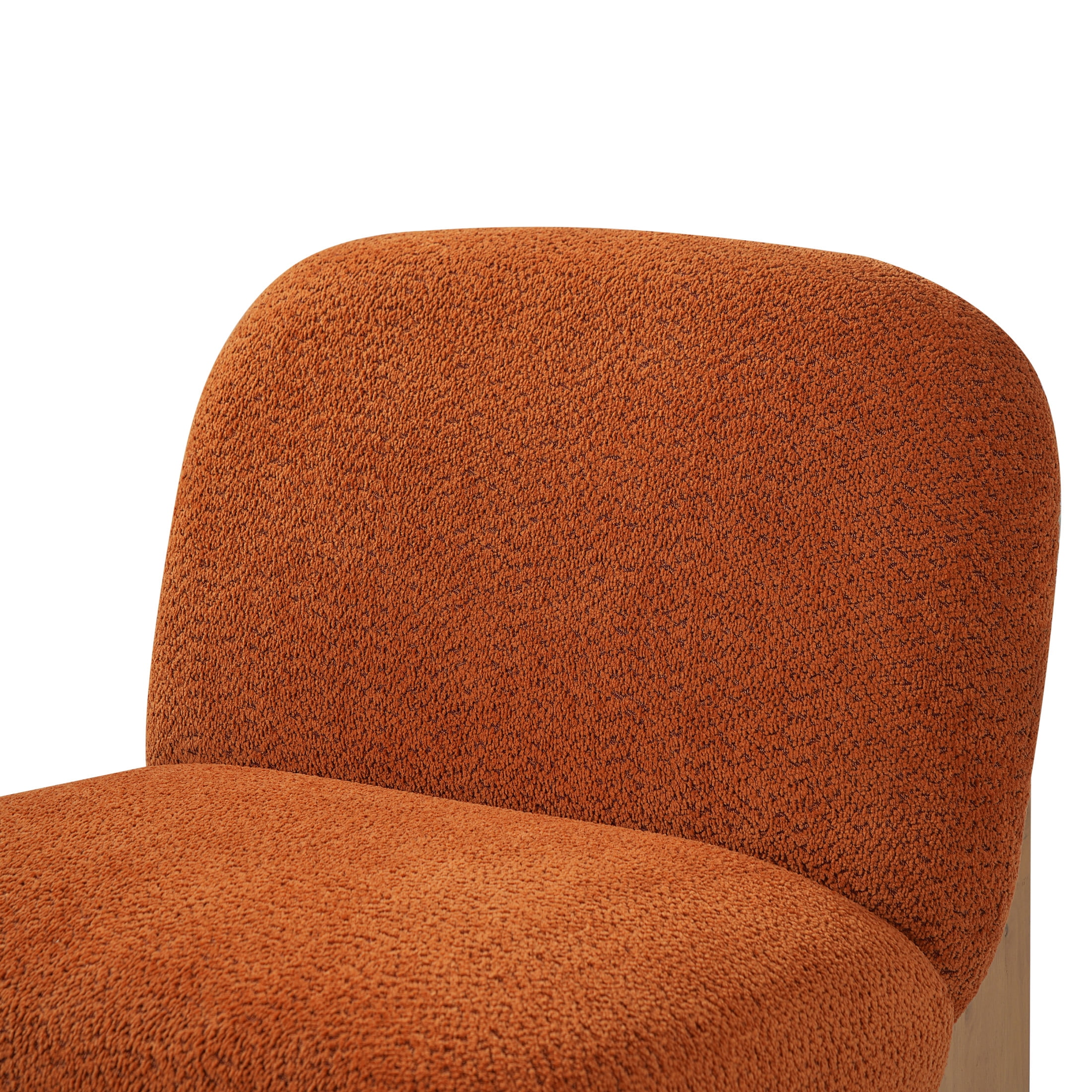Christopher Knight Home Modern Mid-Century Boucle Upholstered Accent Side Chair, Pumpkin Orange, Set of 2