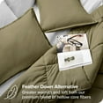 thumbnail image 3 of Bare Home Goose Down Alternative Comforter Set - 3 Piece Set - All Seasons - Oversized King, Olive, 3 of 7