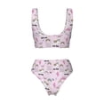 thumbnail image 5 of Daiia No Drama Llama Women's Bikini Set Two Piece Swimsuit High Waisted Bikini Adjustable Straps Bikini Perfect for Beach, Pool, and Summer Vacation-, 5 of 9