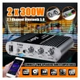 thumbnail image 2 of Upgrade 600W Bluetooth Power Amplifier 2.1 Channel Hi-Fi Stereo Speakers Amplifier Audio Sound Home Theater Amplifier Super Bass, 2 of 7