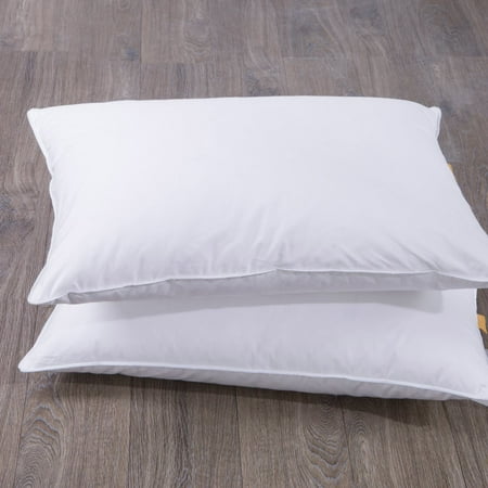 Puredown Goose Feather and Down Pillow, White, Set of 2,