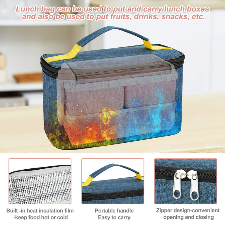 1400ml Lunch Box with 3 Compartments - 2 Layer Leak Proof Bento