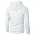 thumbnail image 4 of Waffle Knit Hoodies for Men Pullover Comfy Athletic Hooded Sweatshirt Outdoor Travel Hoodie Sweatshirts White L, 4 of 4