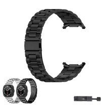 HOMEYA Band Compatible with Samsung Galaxy Watch Ultra 47mm, Metal Stainless Steel Bands Strap, Classy Adjustable Replacement Strap for Men Women, Black