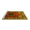 thumbnail image 2 of Ahgly Company Machine Washable Indoor Rectangle Medallion Yellow Traditional Area Rugs, 5' x 8', 2 of 4