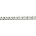thumbnail image 2 of Sterling Silver Rhodium-Plated 7mm Curb Chain (20 X 7) Made In Italy qcb180r-20, 2 of 5
