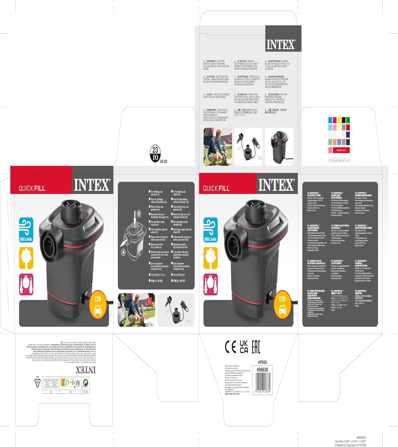 Intex 12 Volt Quickfill Dc Electric Pump