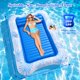 thumbnail image 2 of Tumbona inflable para adultos Pool Float MoKo con barra de hielo Blue Leaf, 2 of 7