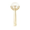 thumbnail image 3 of Angara 10mm Natural Freshwater Cultured Pearl Classic Ring in 14K Yellow Gold for Women (Ring Size: 6.5), 3 of 9