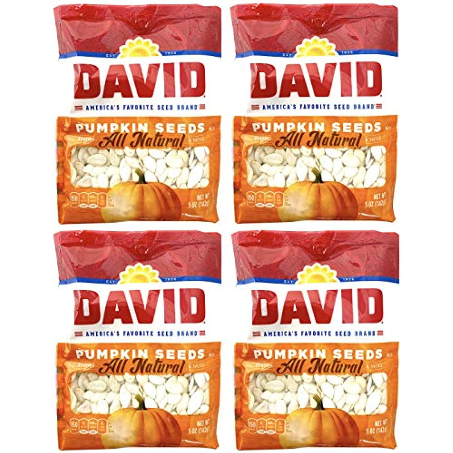 David Seeds, Pumpkin Seeds, 5Ounce Bags (Pack Of 4)