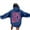 Blue, variant on Tunic Tops for Women Fall Relaxed Fit Hooded Long-sleeved Puff Off the Shoulder Drawstring Floral Leisure Cotton Sweatshirts Sweatshirt(Blue,S)