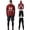 1 piece in wine red + 2 pieces in black, variant on 3pcs Men's Fitness Set with Hooded Sweatshirt, for Running, Cycling, Climbing, and Fishing Outdoor Casual Sportswear