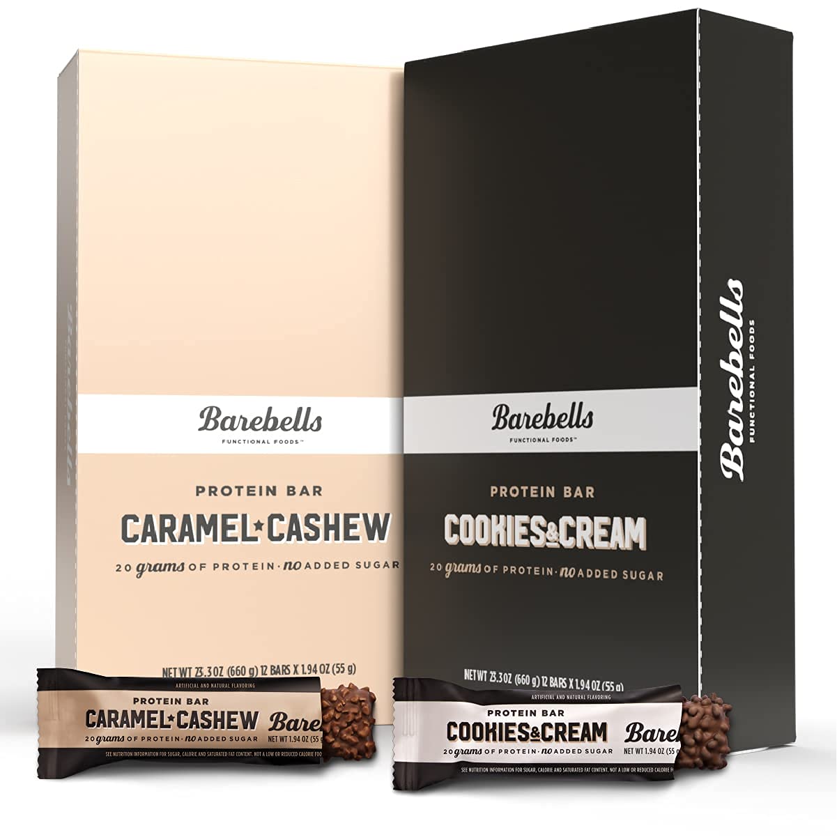 Barebells Caramel Cashew and Cookies & Cream 24 Pack