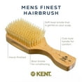 thumbnail image 4 of Kent OS11 Satinwood Military Club Hair Brush & Beard Brush &ndash; Soft White Boar Bristles for Fine or Thinning Hair, Men's Grooming, and Beard Care, 4 of 6