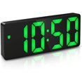 thumbnail image 1 of Reloj Despertador Digital, Reloj de Escritorio con Superficie de Espejo Pequeña, Reloj Despertador Led con Cable USB de 1.5 M para Carga, Brillo Ajustable, Repetición, Adecuado para Recámara, 1 of 8