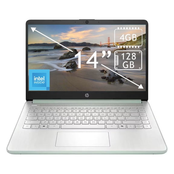 Laptop Hp 14" dq6013dx Intel 4GB 128GB Verde