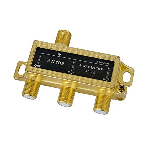 ANTOP Câble Coaxial Répartiteur Ultra Mini Distribution pour les Signaux d'Antenne de Télévision par Satellite 2GHz- 5-2050MHz