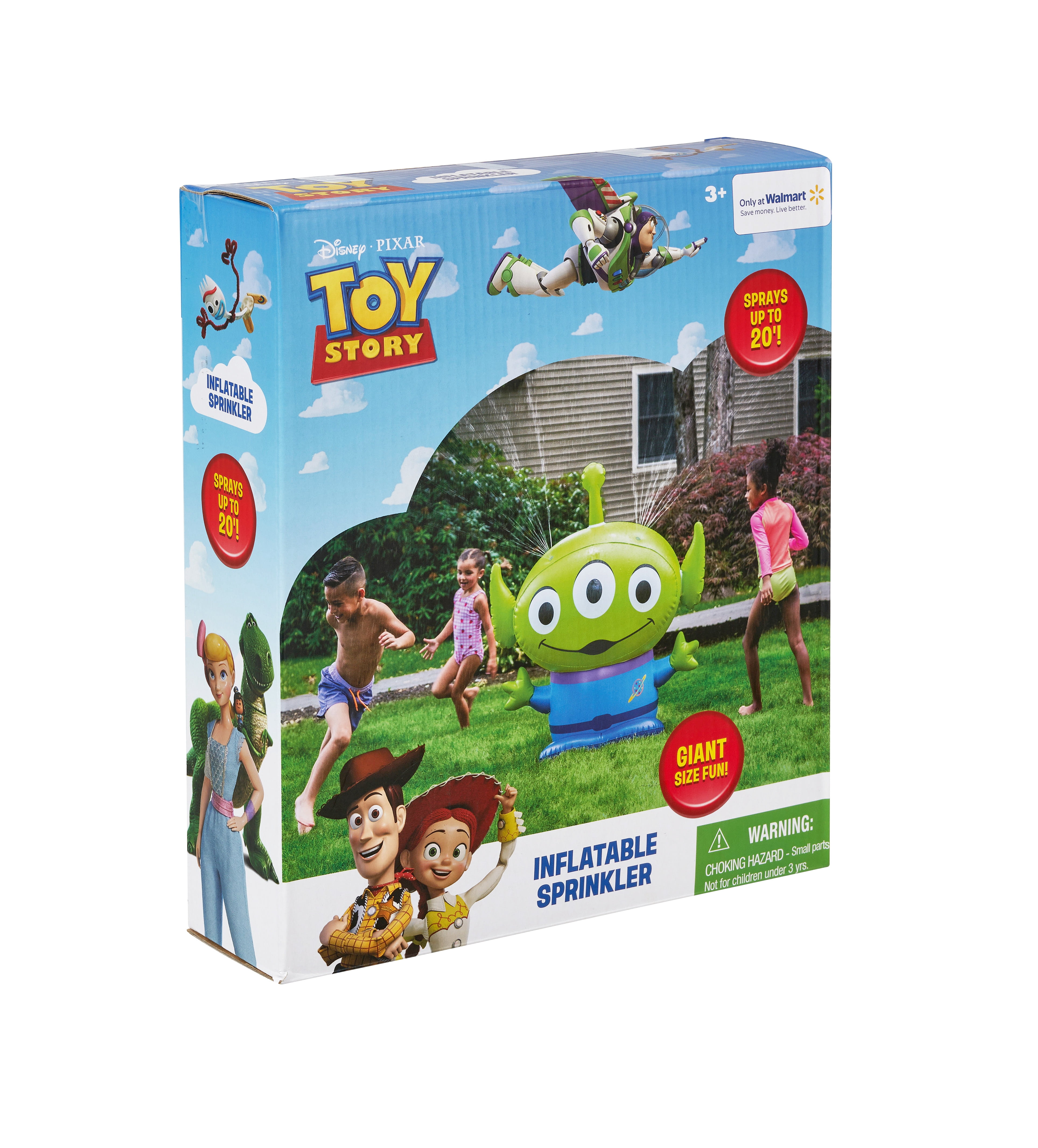 Toy Story Alien 4-Foot Inflatable Sprinkler for Kids Ages 3 & Up