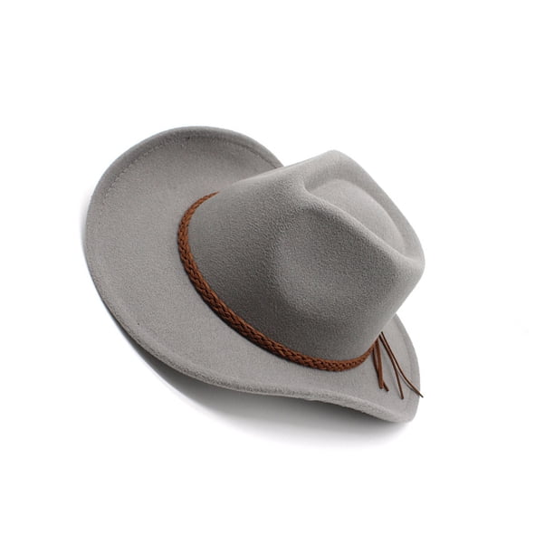 Sonducket Sombreros de vaquero, diseño especial, gorras masculinas suaves, correas trenzadas, gorra multifuncional cómoda, regalos de cumpleaños para Sombreros Gris M (56-58 cm) Sonducket AP017057-05