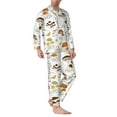 thumbnail image 3 of Bingfone Men'S Pajama Set 2 Piece Loungewear Pjs, Long Sleeve With Pajama Pants-Mushrooms And Butterflies, 3 of 9