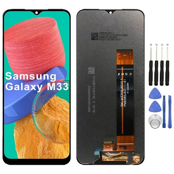 KIQ Replacement LCD Screen Full Assembly with Digitizer Compatible with Samsung Galaxy M33