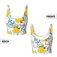 thumbnail image 6 of Goofa Ducks and Anchors Printed Sports Bras for Women, High Impact Running Bra Workout Crop Tank Tops Longline Sports Bra Push up-Medium, 6 of 9